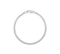 AllSaints bracciale a catena Perrie da uomo, catena curb per uno stile deciso e contemporaneo, accessorio maschile, chiusura con moschettone, argento sterling