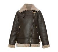 AllSaints - Cappotto in Montone Sola - - Jackets - Donna - Marrone - L