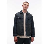 AllSaints - Castleford - Camicia giacca in denim blu scuro M