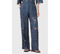 AllSaints Charli Emb Trouser Dusty Blue Taglia: 6 | Pantaloni dritti Outlet | Donna | Blu