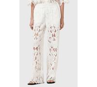 AllSaints Charli Emb Trouser Snow White Taglia: 4 | Pantaloni a zampa di elefante Outlet | Donna | Bianco