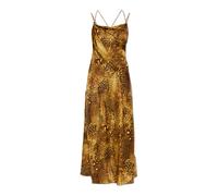 AllSaints - Claire Abito Lungo Stampa Leopardo - - Dresses - Donna - Giallo - S