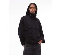 AllSaints - Clay - Giacca di jeans nera-Nero 38