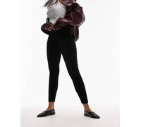 AllSaints - Cora - Leggings neri in velluto-Nero 44