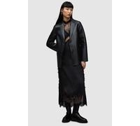 AllSaints Corinna Bonded Blazer Black Taglia: 10 | Giacche di pelle Outlet | Donna | Nero