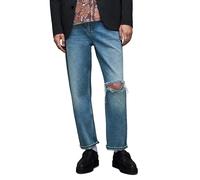 AllSaints Curtis Damaged Light Indigo Taglia: 36 | Jeans straight fit Outlet | Uomo | Blu