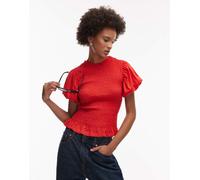 AllSaints - Dael - Top arricciato rosso 34-36