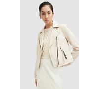 AllSaints Dalby Biker Ivory White Taglia: 14 | Giacche corte Outlet | Donna | Bianco