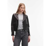 AllSaints - Dalby - Giacca biker in pelle nera-Nero 46