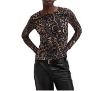 AllSaints Edana Mesh Top Jinx Golden Brown Taglia: 2 | Maglie a manica lunga Outlet | Donna | Marrone