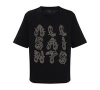 AllSaints - Ella Lisa Embellished T-Shirt - - Tops - Donna - Nero - M