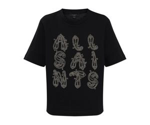 AllSaints - Ella Lisa Embellished T-Shirt - - Tops - Donna - Nero - XS