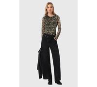 AllSaints Ellie Mesh Ls Tee Leppo Brown Taglia: 8 | Maglie a manica lunga Outlet | Donna | Marrone