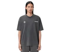AllSaints Emblem SS Crew da Uomo, Nero Lavato, S