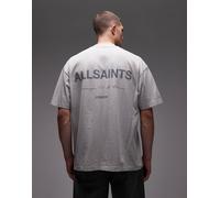 AllSaints - Future - T-shirt grigia con logo-Grigio XL