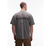 AllSaints - Future - T-shirt verde slavato con logo XS