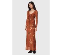 AllSaints Gabby Ls Mesh Dress Ania Rust Brown Taglia: 10 | Maxi abiti Outlet | Donna | Marrone