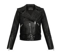 AllSaints - Giacca in pelle Balfern - - Jackets - Donna - Nero - L