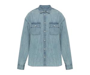 AllSaints - Gribbs Oversized Long Sleeve Shirt - - Shirts - Uomo - Blu - L