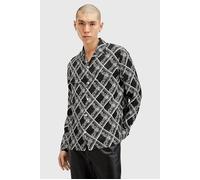 AllSaints Grid Ls Shirt Jet Black Taglia: XXL | Camicie Casual Outlet | Uomo | Nero