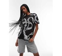 AllSaints - Halyard - T-shirt boyfriend nera-Nero 38-40