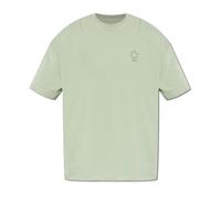 AllSaints - Haven T-Shirt con Logo Ricamato Oversize - - Tops - Uomo - Verde - L