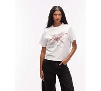 AllSaints - Heartache - T-shirt bianca a maniche corte con grafica "Lisa".-Bianco 46