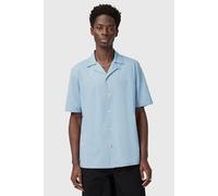 AllSaints Hudson Ss Shirt Static Blue Taglia: XS | Camicie Casual Outlet | Uomo | Blu