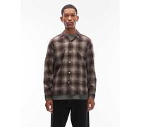 AllSaints - Iniko - Camicia a maniche lunghe marrone a quadri XL