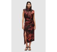 AllSaints Isa Claudia Dress Deep Rust Red Taglia: 6 | Abiti Midi Outlet | Donna | Marrone