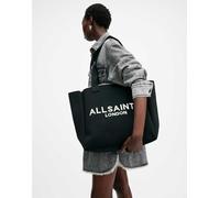AllSaints - Izzy - Borsa shopping grande in maglia nera-Nero One Size
