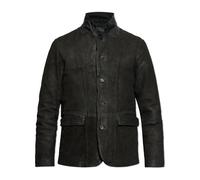 AllSaints, ,Jackets ,Uomo ,Nero ,M Giacca in camoscio Survey con effetto vintage