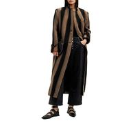 AllSaints James Stripe Coat Brown/black Taglia: 2 | Outlet | Donna | Marrone