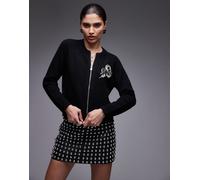 AllSaints - Jaqueline - Giacca bomber soffice nera-Nero 38-40