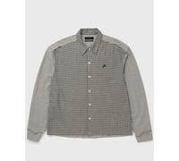 AllSaints - Kage - Camicia a maniche lunghe grigia a righe bianche con logo-Bianco L