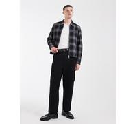 AllSaints - Kapi - Camicia a maniche lunghe blu a quadri con zip XL