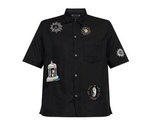 AllSaints - Karlton Printed Boxy Shirt - - Shirts - Uomo - Nero - XL