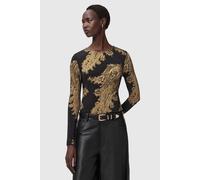 AllSaints Katlyn Top Ella Black Taglia: 6 | Maglie a manica lunga Outlet | Donna | Nero