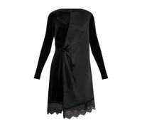 Allsaints Abito da Donna in Velluto Lana, Nero, 42