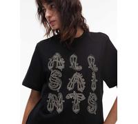 AllSaints donna Ella Lisa Tee, nero, Small