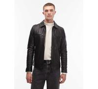 AllSaints - Luck - Giacca in pelle nera-Nero S