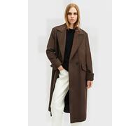 AllSaints Mabel Coat Sugar Brown Taglia: 12 | Cappotti doppiopetto Outlet | Donna | Marrone