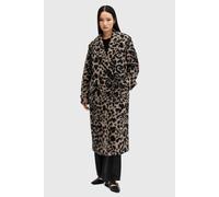 AllSaints Mabel Leppo Coat Leopard Brown Taglia: 6 | Cappotti doppiopetto Outlet | Donna | Marrone