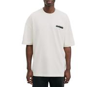 AllSaints - Redact - T-shirt oversize bianca con logo ricamato-Bianco M