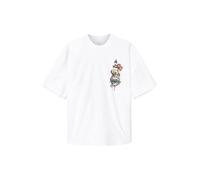 AllSaints - Blade - T-shirt bianca con logo e stampa sul retro-Bianco M