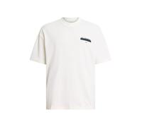 AllSaints - Redact - T-shirt oversize bianca con logo ricamato-Bianco S