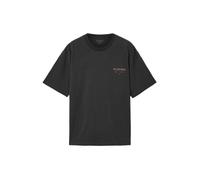AllSaints - Underground - T-shirt nero slavato con stampa pezzata con logo sul retro 2XL