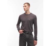 AllSaints - Maglione in maglia merino blu-Grigio S