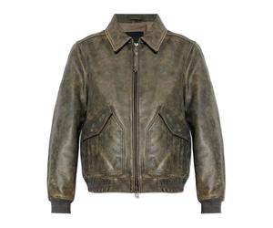 AllSaints - Marland Aviator Leather Jacket - - Jackets - Uomo - Marrone - L