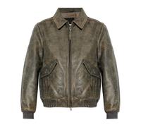 AllSaints - Marland Aviator Leather Jacket - - Jackets - Uomo - Marrone - S